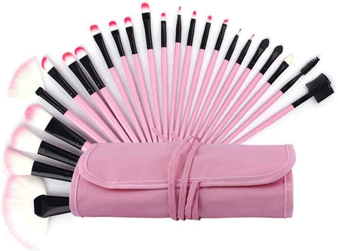 Make up Brush Makeup Brush Set 32 Piece Quality Makeup Brushes Cosmetics Kit Full Face Make up Set Foundation Concealers Powder Blush Blending Eye Shadows Brush Sets with Travel Carrying Bag,Pink